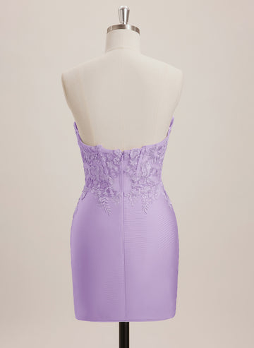 Sheath/Column V-Neck Short Jersey Mini Dress With Sequins